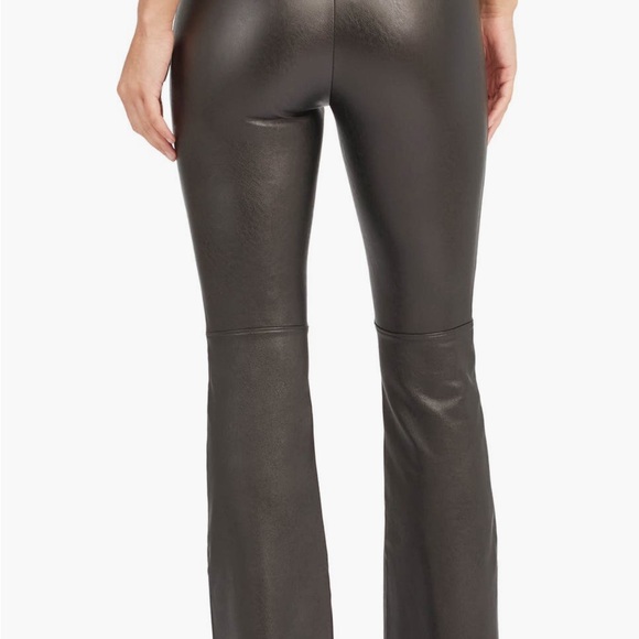 SPANX Faux Leather Flare Leg Pull-On Pants Size Large - Picture 3 of 8